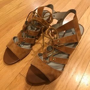 Lace up wedges